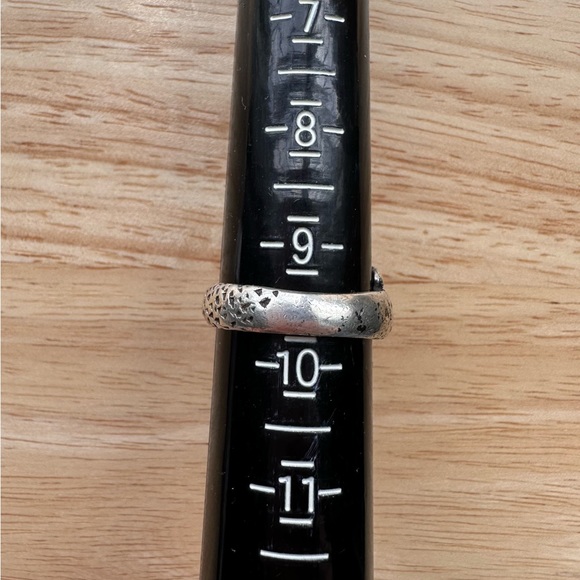 One of a Kind Vintage Sterling Silver Snake Ring with Round CZ Center size 9.5 - Picture 8 of 10